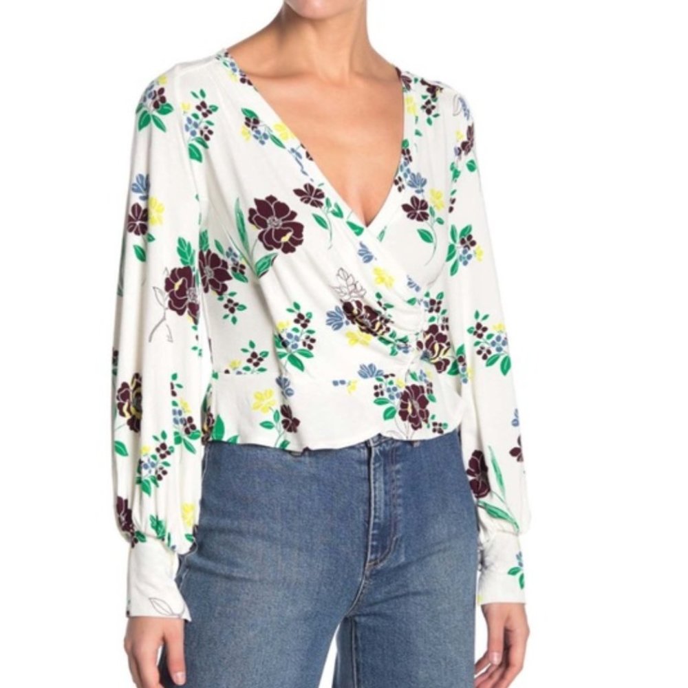 Free people Wrap Top Floral